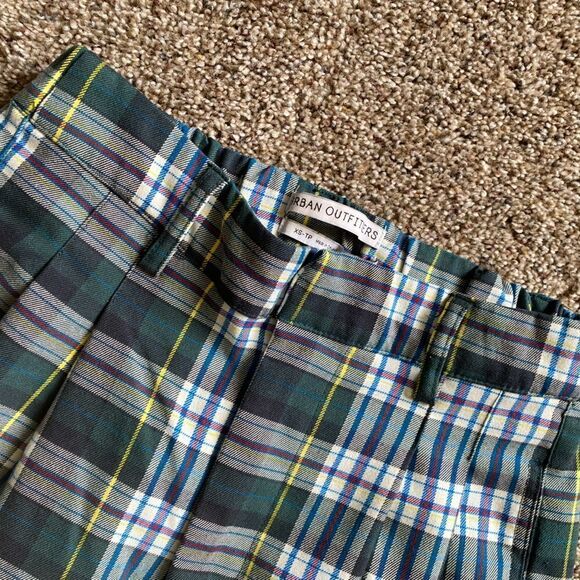 Urban Outfitters Plaid Pants Womens Size XS Green - Picture 6 of 9